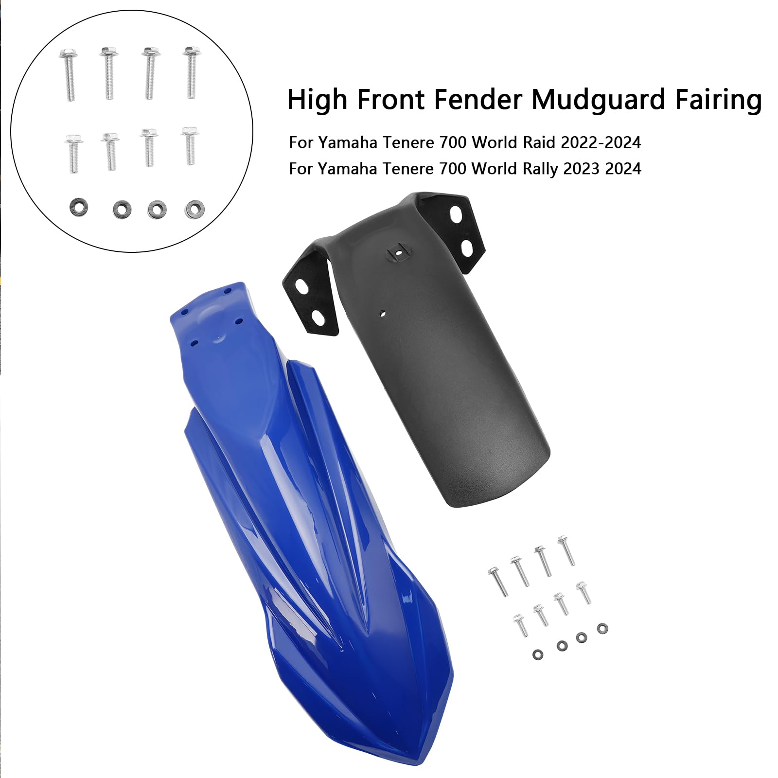 High Front Fender Mudguard Fairing für Yamaha Tenere 700 2019-2024 Blue