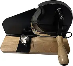 Fatiador de Pão Manual para Uso Doméstico. Fatia O Pão Uniformemente. Uso Profissional em Padarias. Fatiador de Frios Manual para Restaurantes, Preto, Tamanho real