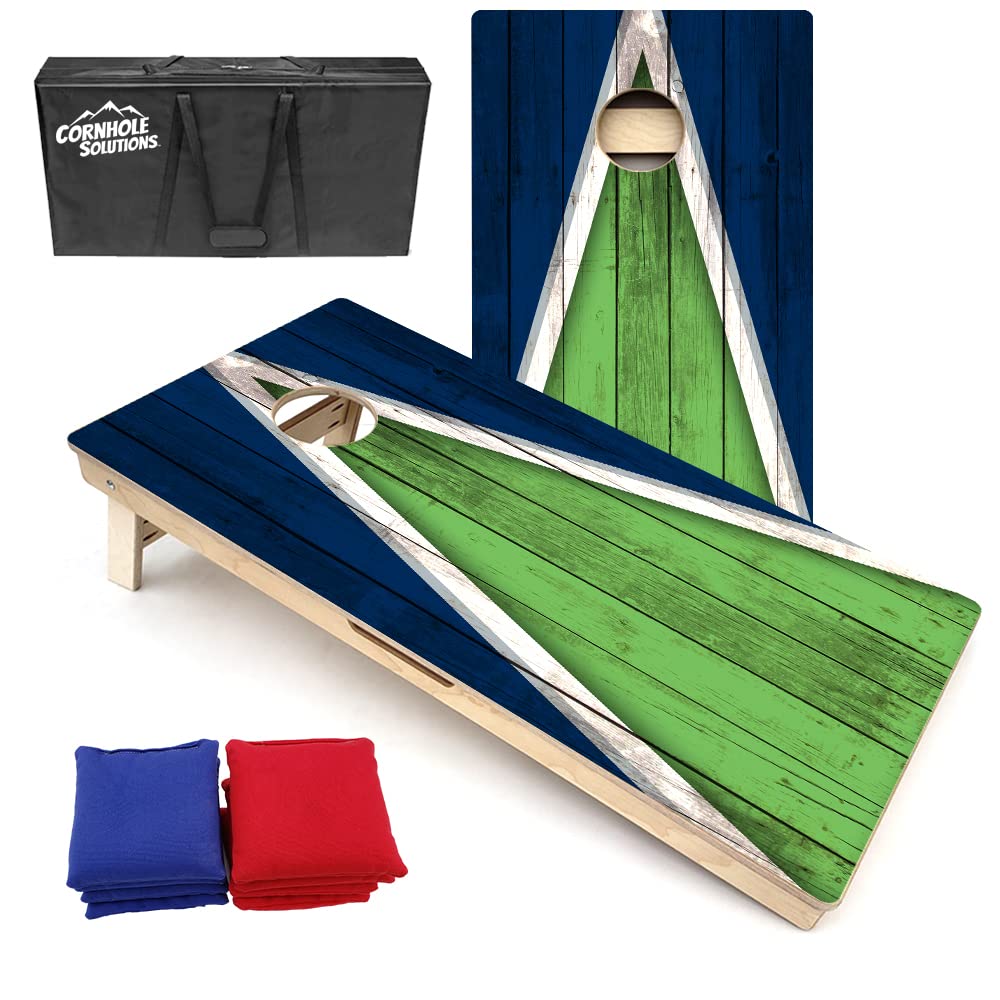 Tournament Grade Cornhole Bundle - Cornhole Solutions - Includes (2) 2'x4' Regulation 18mm(3/4") Baltic Birch Cornhole Boards, (8) All Weather Cornhole Bags, and a Board Carrying Case!