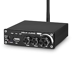Douk Audio M1 PRO 320W Bluetooth Power Amplifier, 2 Channel Audio Amp, Wireless Receiver, for Home Stereo Speakers/Active Subwoofer, with Treble & Bass Control/U-Disk Music Player