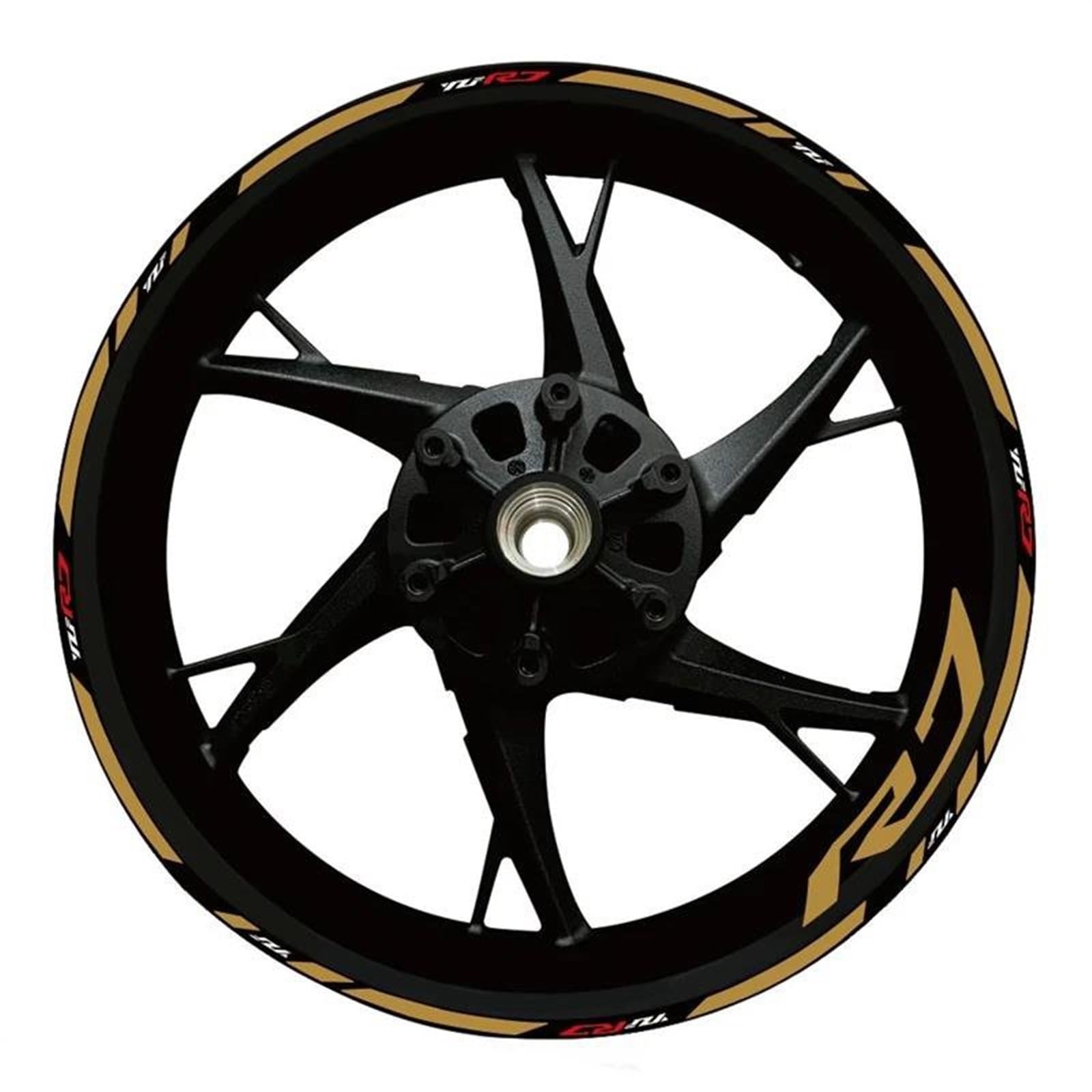 Stickers Motorcycle Accessories Wheel Stickers Reflective Decals Rims for Yamaha YZFR7 YZF R7(Style 8)