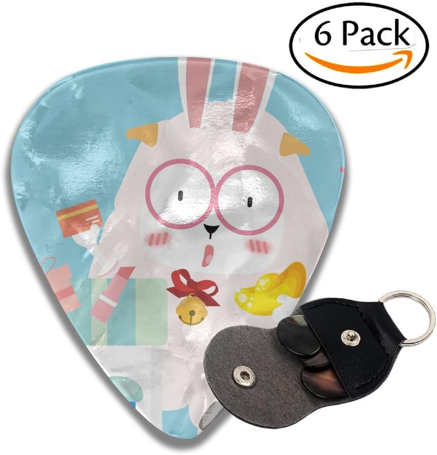 Rabbit Sheep 351 Shape Classic Guitar Picks Cool Design Best Celluloid Guitar Picks For Your Electric, Acoustic, Or Bass Guitar