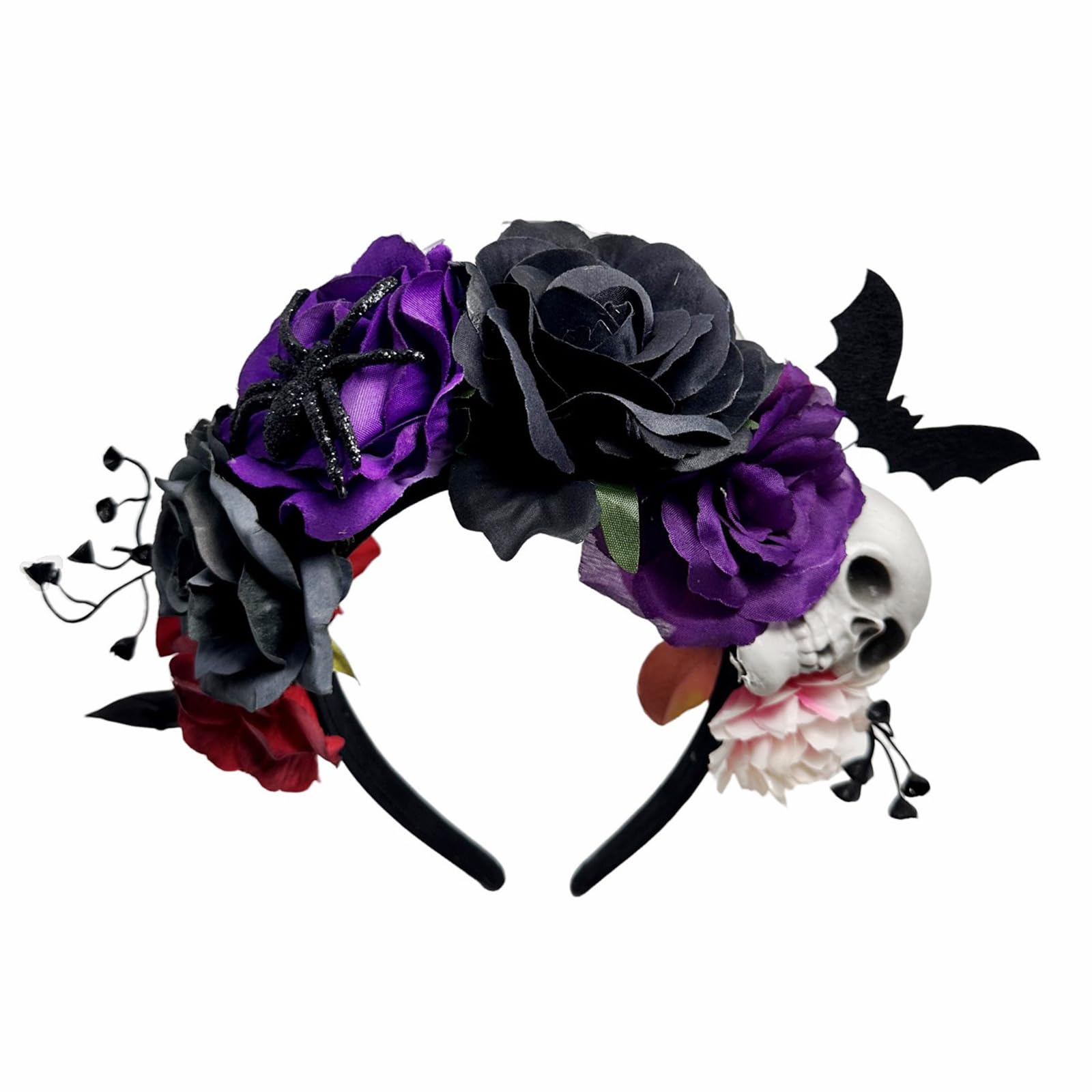 MICFENY Halloween Theme Artificial Flower Hairband For Roleplay Event And Special Occasion Outfit Party Gathering Roleplay Props