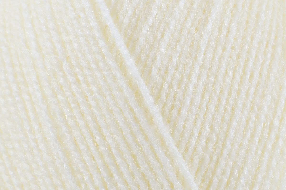 James C Brett Baby 4 Ply Yarn for Crochet Knitting 100% Acrylic Pastel Colours Wool for Crafts Baby Garments - 100g Balls - Cream (BY9) - Pack of 5