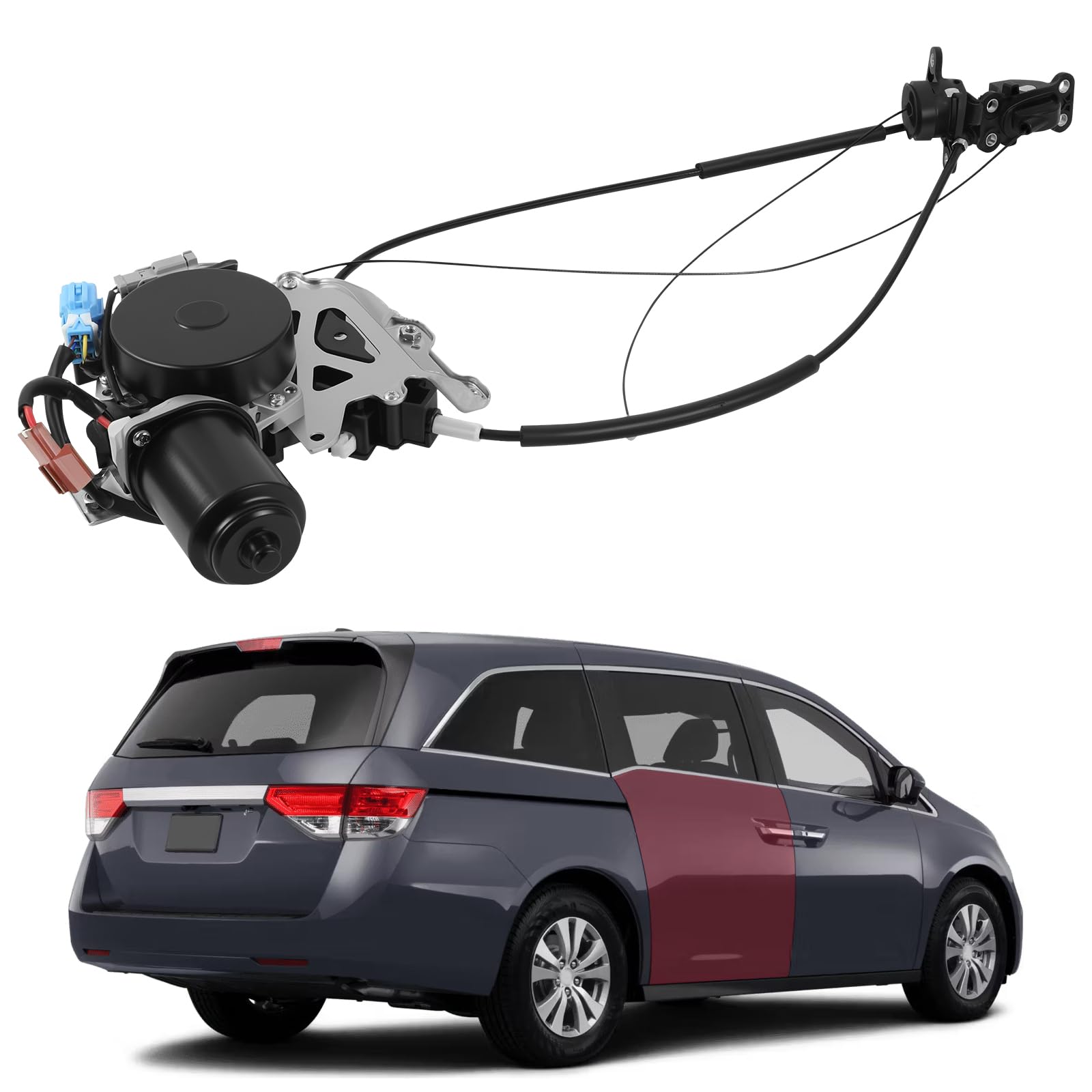 Photo 1 of Left Drive Side Power Sliding Door Motor w/Cables Kit Compatible with Honda Odyssey 2005-2010 3.5L V6,Slide Door Motor Assembly Repair kit Replace 72050SHJA21,72050-SHJ-A21(L)