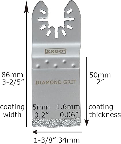 Miniatura 3 de 8 piezas oscilantes multi herramienta cuchillas diamante para la extracción de arena de lechada XGM0606