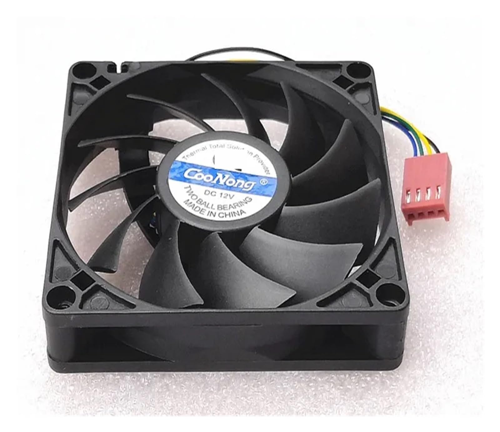 Facile à remplacer Ventilateur de boîtier Silencieux PWM, 80mm, 8cm, pour EVERFLOW 8015, 4 Fils, Double roulement à Billes, DC 12V, 0,25a, R128015BM