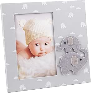 Amazon.com - Happy Homewares Contemporary and Cute Baby Themed 4x6 Grey ...