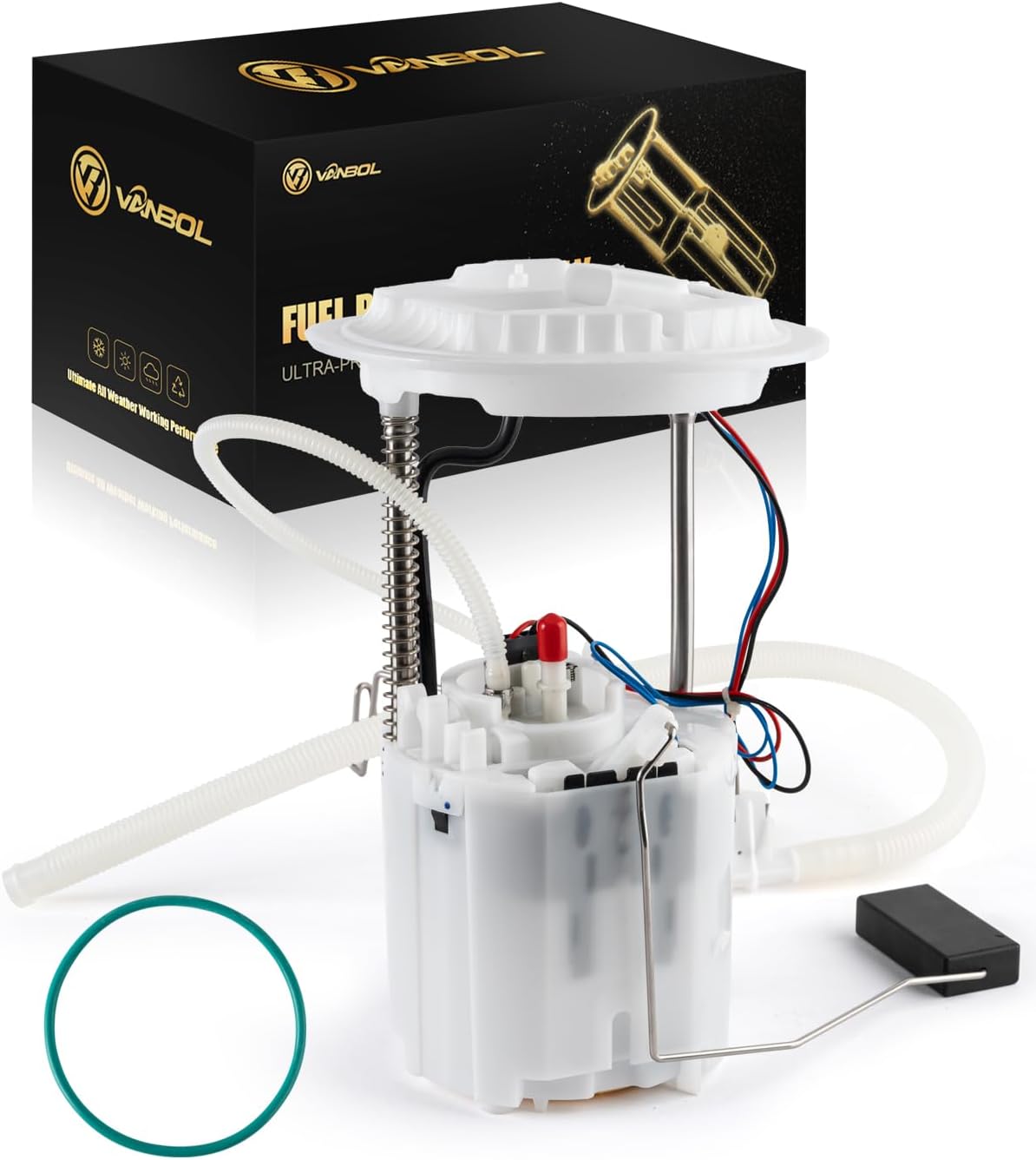 Electric Fuel Pump Assembly Compatible with Mercedes-Benz W251 2006-2011 R350 2006-2007 R500 4Matic V6 3.5L V8 5.0L Gas Replace E9138M 2514701094 SP5146M VANBOL0182 w/Sending Unit O-ring