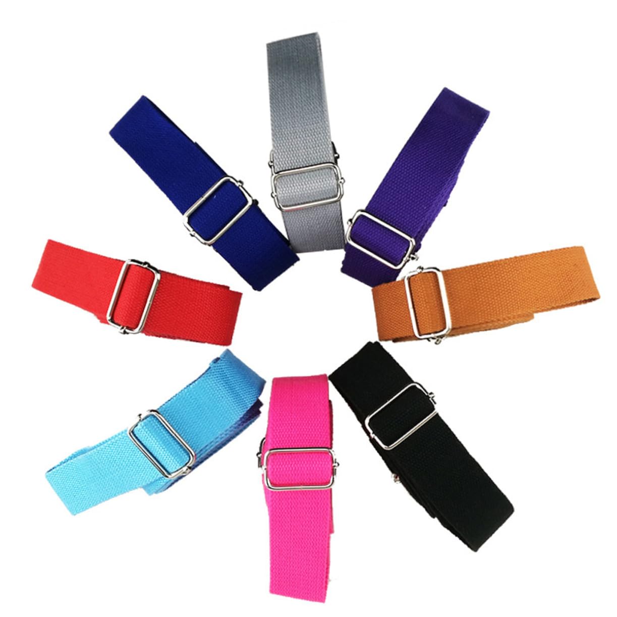 BIUDECO Cotton Yoga Strap Exercise Straps for Yoga Stretching General Fitness Pilates Soft Sturdy Metal Buckles