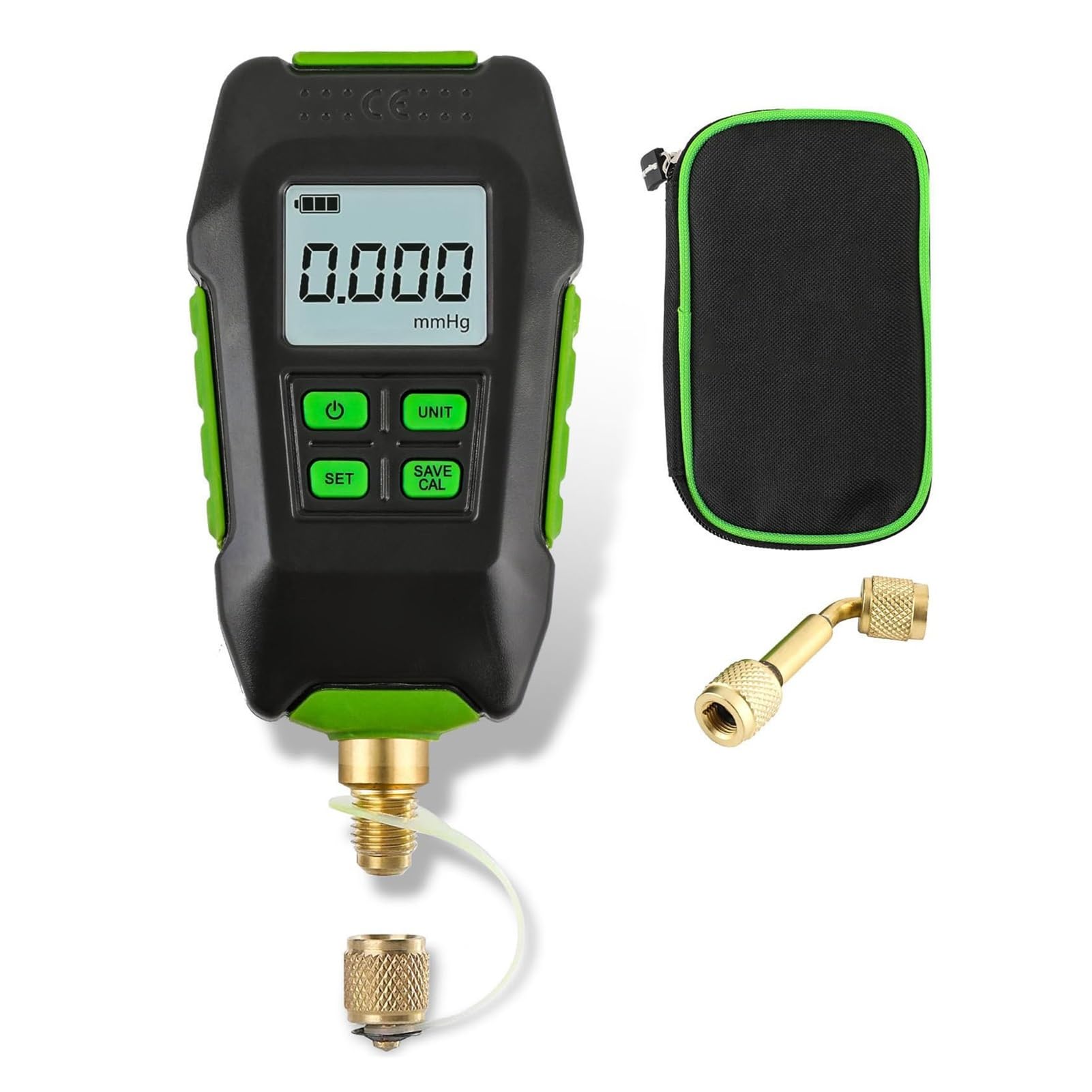 Digital Vacuum Gauge 0‑10000Pa 7/16inch 20UNF Interface Backlit Display Micron Meter For Atmospheric Environment