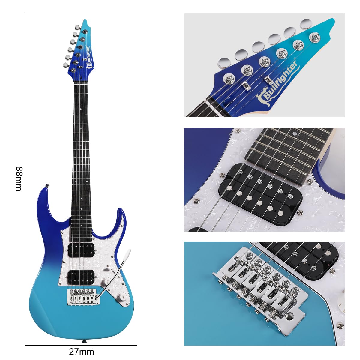 Amazon | Bullfighter 34インチ キッズエレキギター 初心者