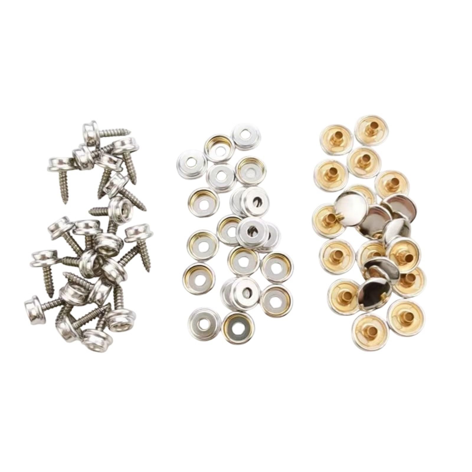 Kalttoy 50Pcs Lightweight Screw Fastener For Canvas Tents Camping Travel Fixing Stainless Screws
