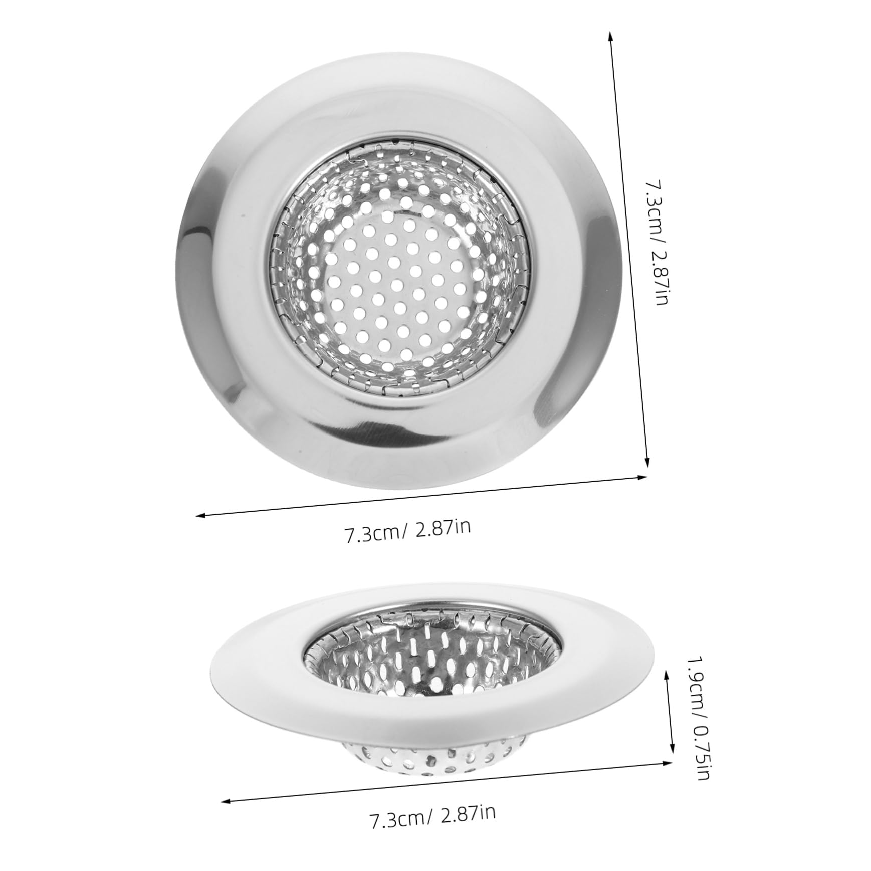 CIYODO Easy Install Sink Strainer Kitchen Sink Drain Filter Basket Stainless Steel Mesh for Kitchen Waste Filtering