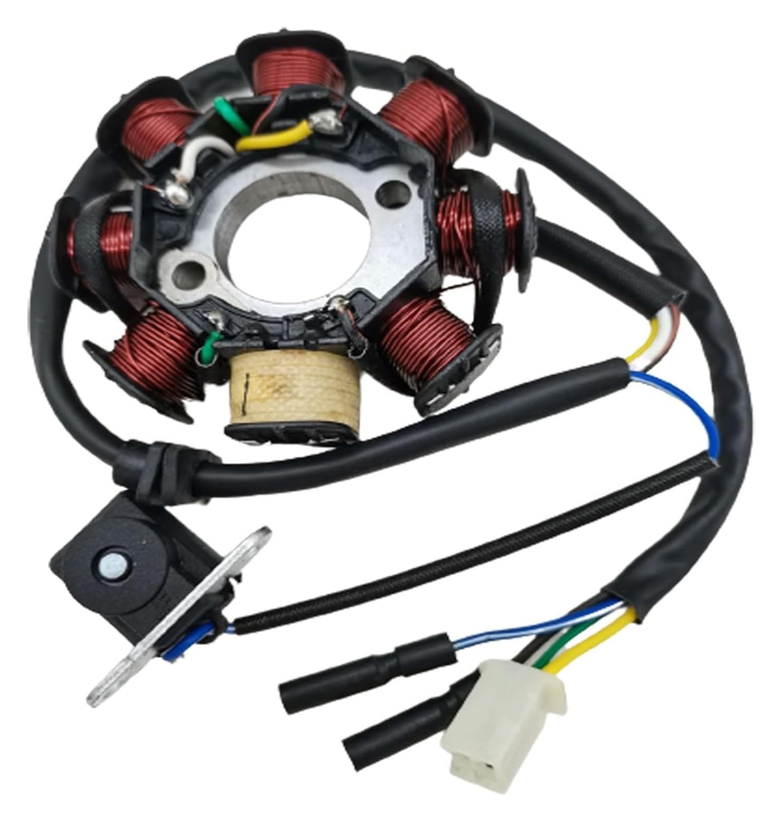 pour B311 pour GY6-125 AC pour VTT Pièces Moto Régulateur De Tension Stator Bobine D'allumage Magnéto 8 Pôles Bobine Magnéto Stator