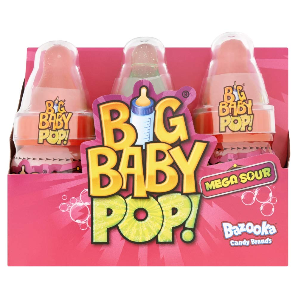 Topps Boîte Présentoir De 12 Big Baby Pop Mega Sour 384 G