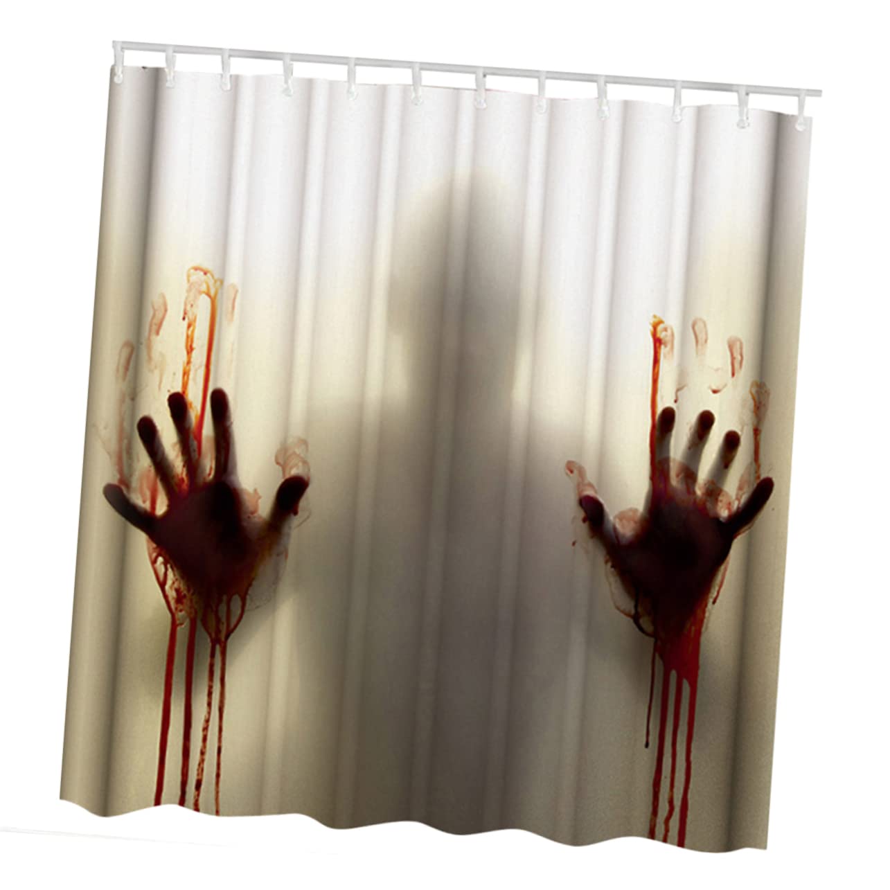 Cabilock Cortina De Ducha con Impresión De Sangre De Halloween 180 Ancho X180 Alto Cm Decoraciones Sangrientas De Halloween Cortina De Baño con Gancho Cortinas De Ducha Impermeable Conectar