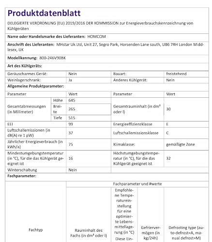 Foto von HOMCOM Weinkühlschrank Kompressor 12 Flaschen 30L 8-18°C Schwarz