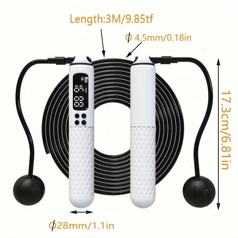 Corde à Sauter électronique Rechargeable par USB, Compteur de Tension réglable, enregistreur de mémoire, entraînement de Force et de Fitness