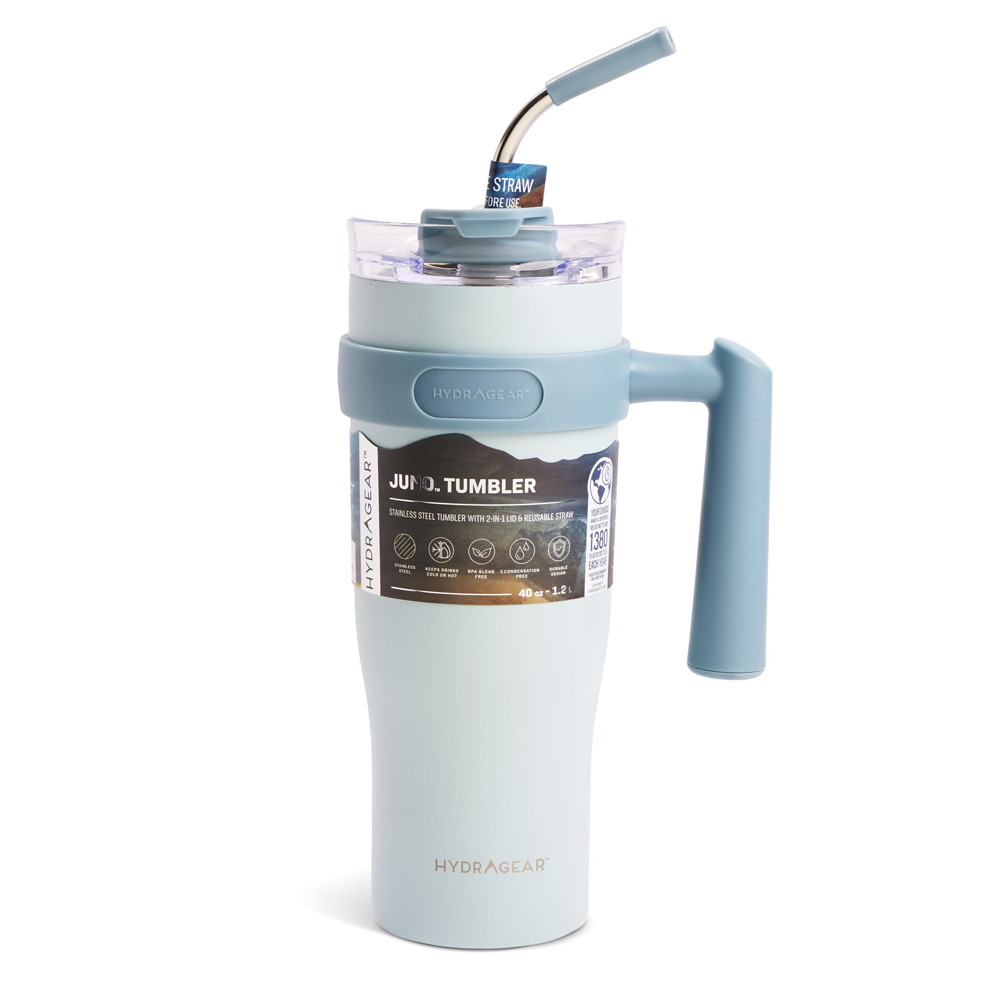 Amazon.com: Hydragear Juno Stainless Steel Tumbler with 2-in-1 Lid