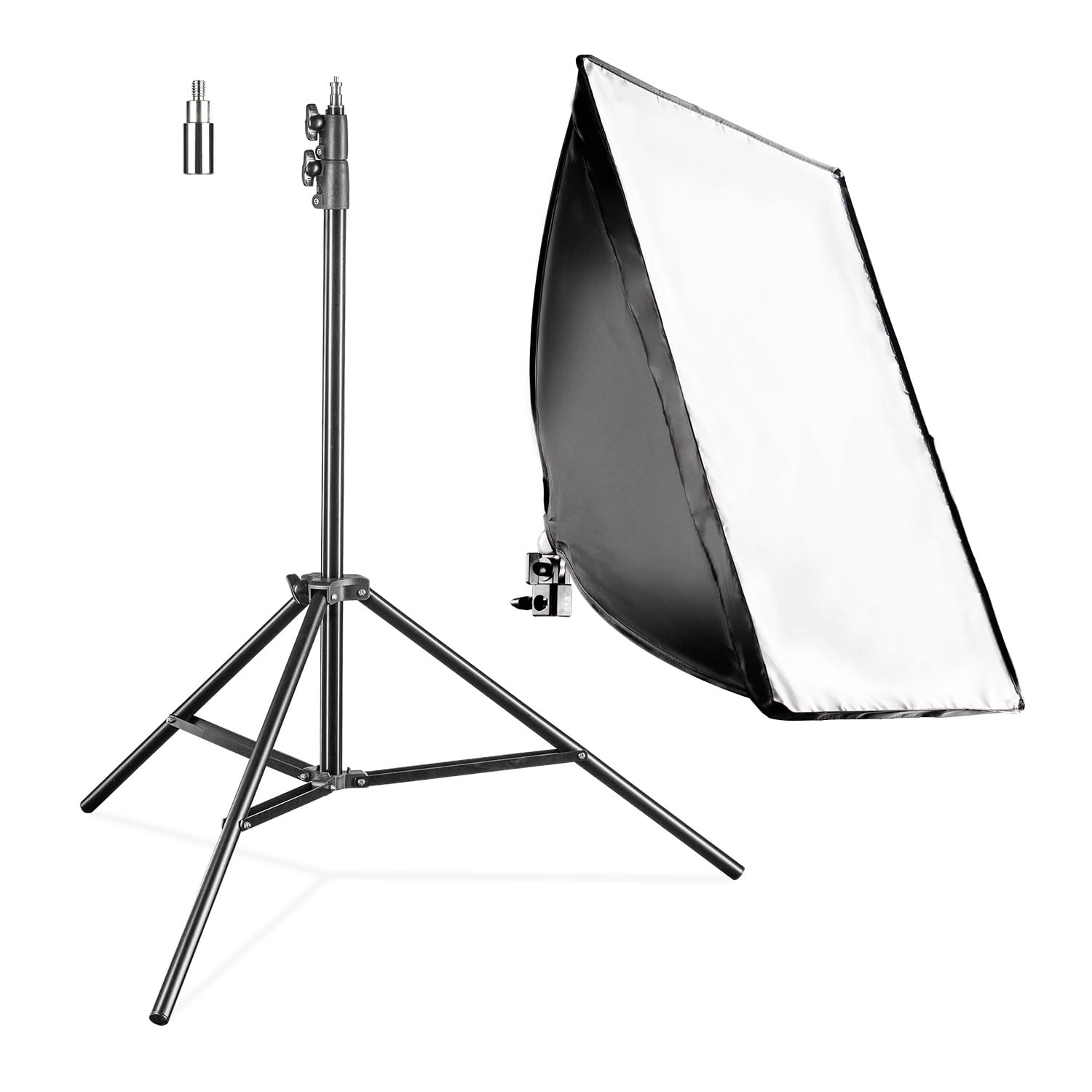 Walimex pro Zestaw softbox 40 x 60 cm z żarówką LED 35 W o barwie dziennej 5000 K i statywem oświetleniowym FT-8051 do wys. 260 cm, statyw z amortyzacją drgań
