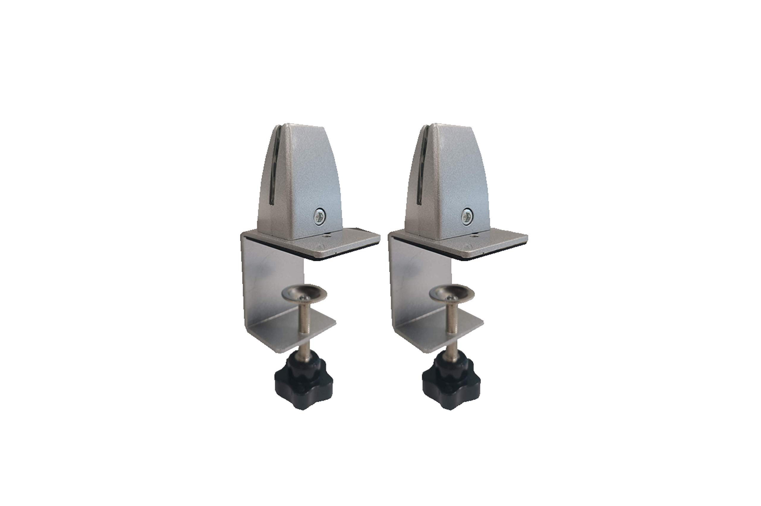 Morsetti Per Plexiglass (Set Da 2) - Per Fissare Lastre Fino A 8 Mm Di Spessore A Tavoli E Banconi, Acciaio Inox