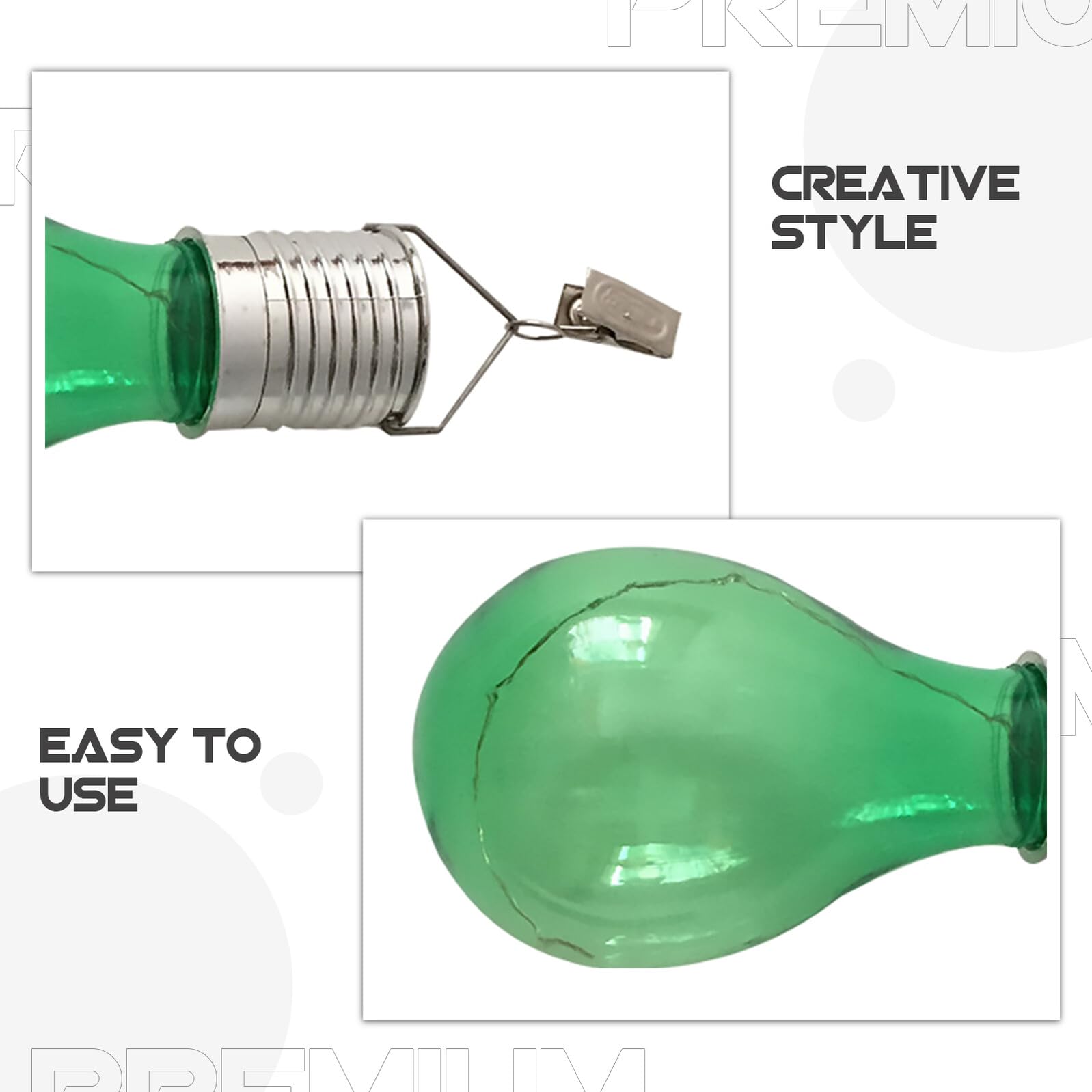 VALICLUD Lampadine Solari da Esterno LED Clip Impermeabili, Set da 5 Lampadine Sospese Colorate per Decorazioni Giardino, Illuminazione a Energia Solare per Feste e Ambienti Esterni