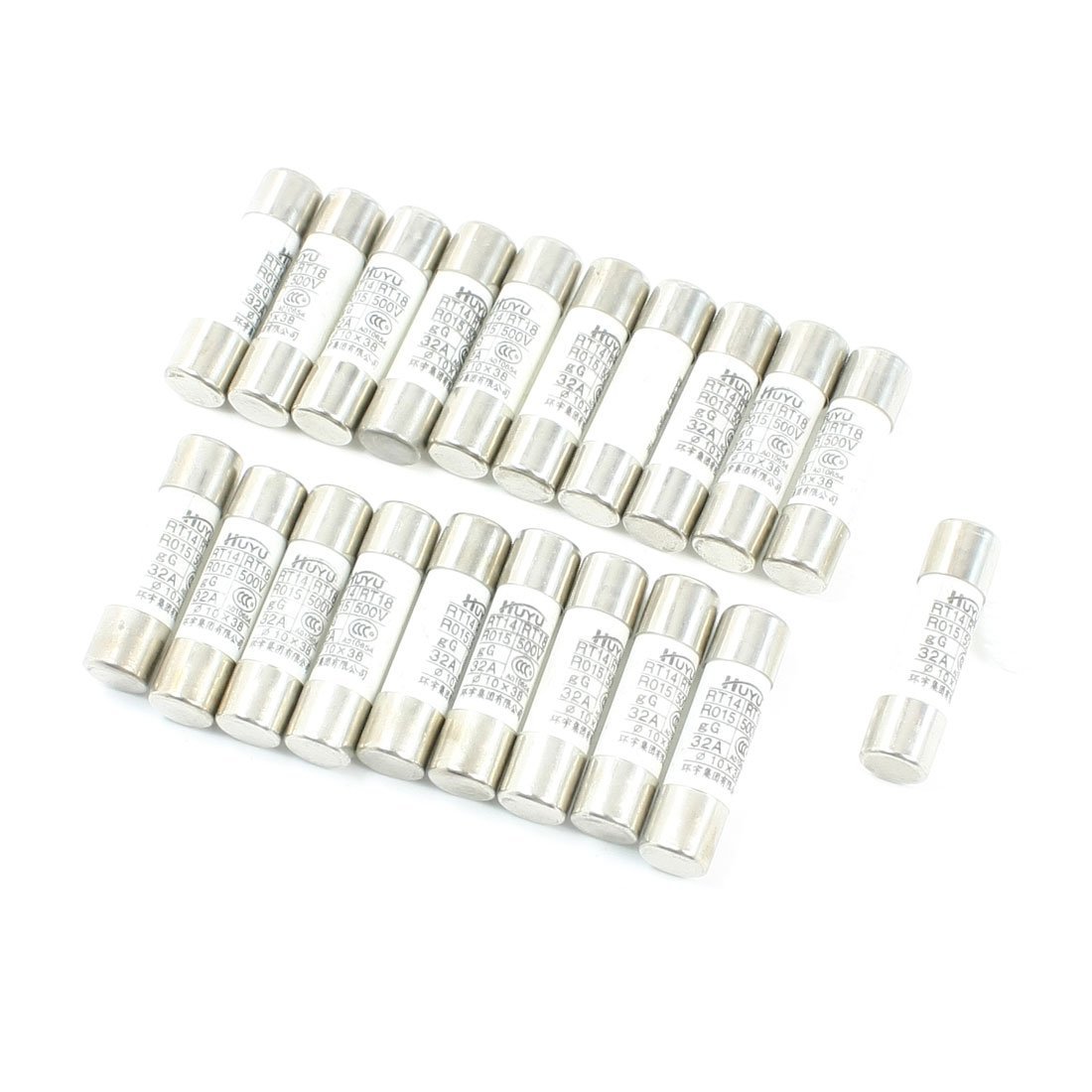 Fusible 10x38 32A cylindrique céramique 500V cartouche de rechange tableau électrique