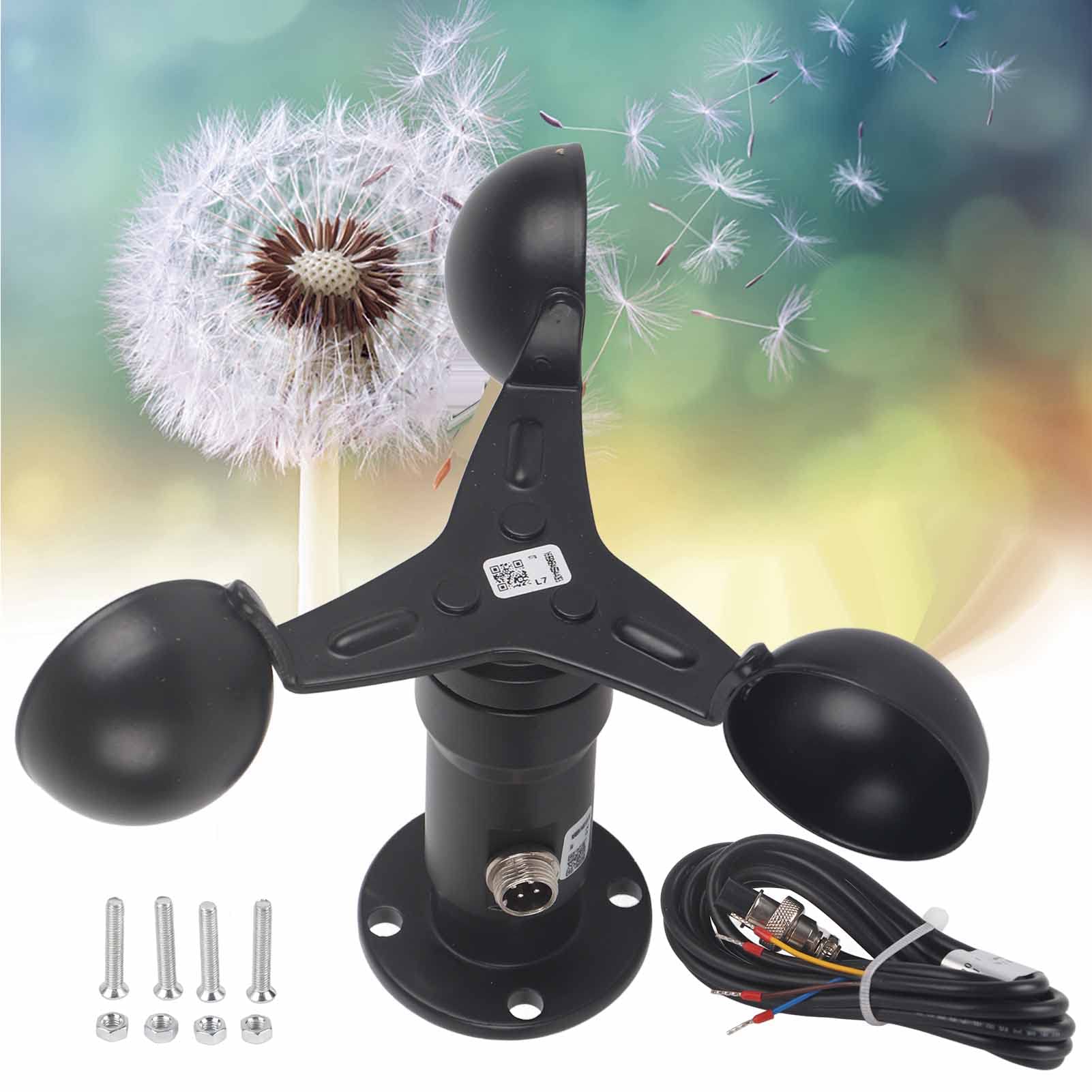 Srliya Windanzeiger Wetterfahne 20×18×18 4-20mA Impulssignalausgang Aluminiumlegierung Windsensor Anemometer Winddetektor