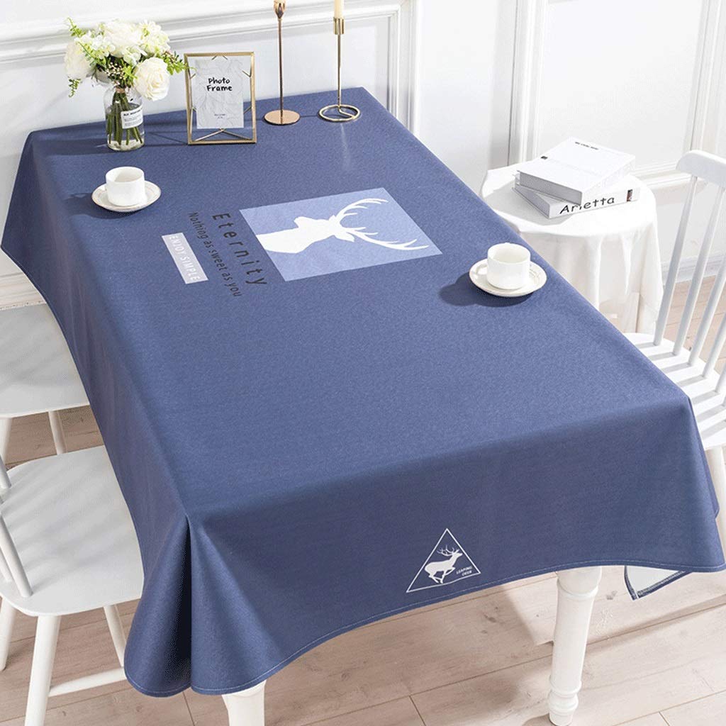 Table Cloth Square Rectangular Tablecloth Cotton and Linen Tablecloth Dustproof F 100 * 140Cm
