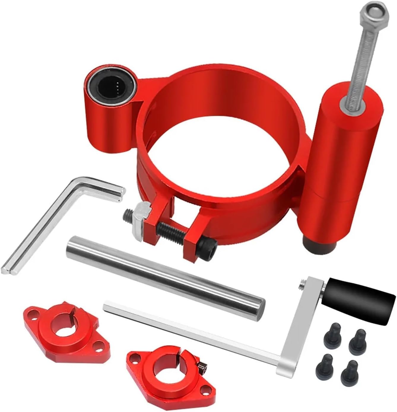 1-3 generations Plate Lift Base for Router Lift for 65mm Diameter Motors Wood Router Working Benches DIY Tools Woodworking Tool(Set A(Red))