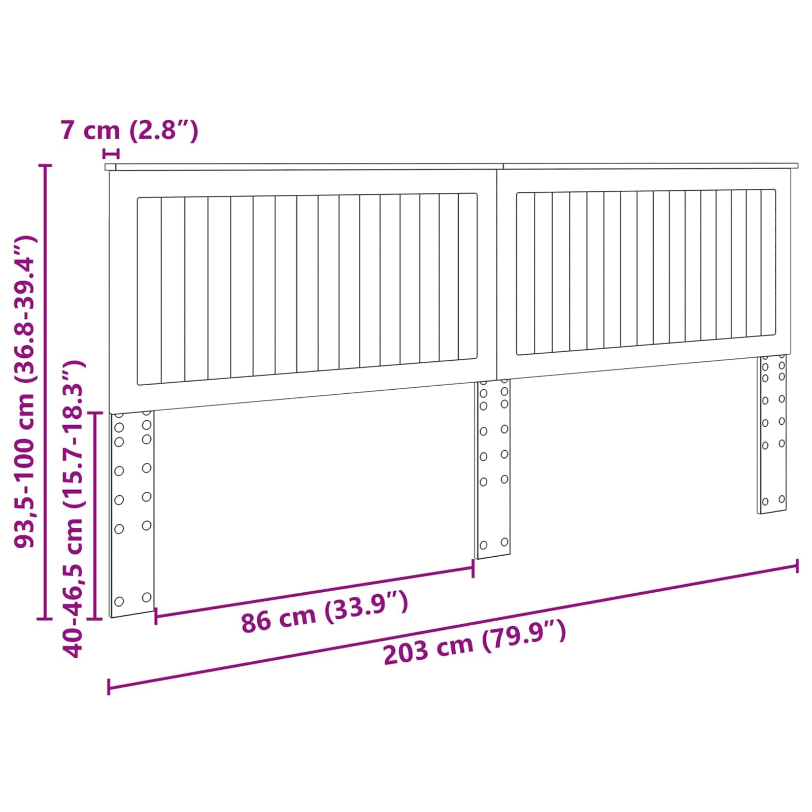 vidaXL Testiera con testiera Bianco 200 cm Legno Multistrato, Accenti Eleganti per la Camera, Accessori Moderni, Zona Notte stilosa, Design Contemporaneo, Ambiente Confortevole