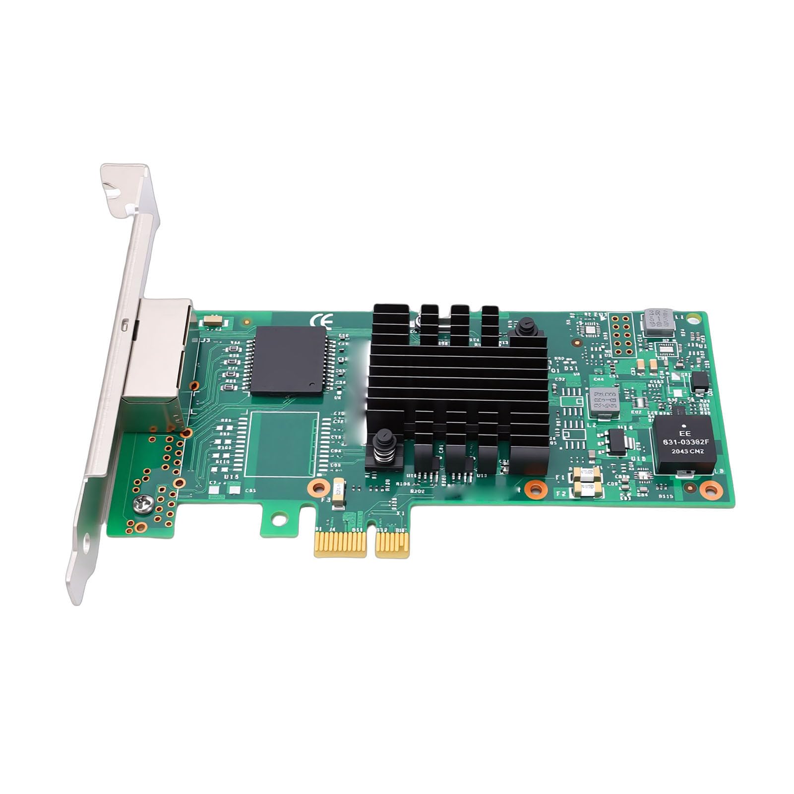 Generic Scheda di Rete PCIe Adattatore Gigabit Ethernet 1G con Doppie Porte RJ45, Utilizzo Versatile per Server/PC Industriali, Staffa Inclusa