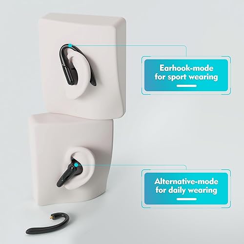 Miniatura 3 de APEKX Auriculares Bluetooth inalámbricos verdaderos – Cambia sin esfuerzo entre el uso diario y deportivo, compatible con iPhone y Android, perfecto