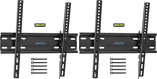 Miniatura 9 de BONTEC Soporte de pared inclinable para televisores de 23 a 60 pulgadas, diseño de perfil bajo, VESA máximo de 15.748 x 15.748 in, soporta hasta 115
