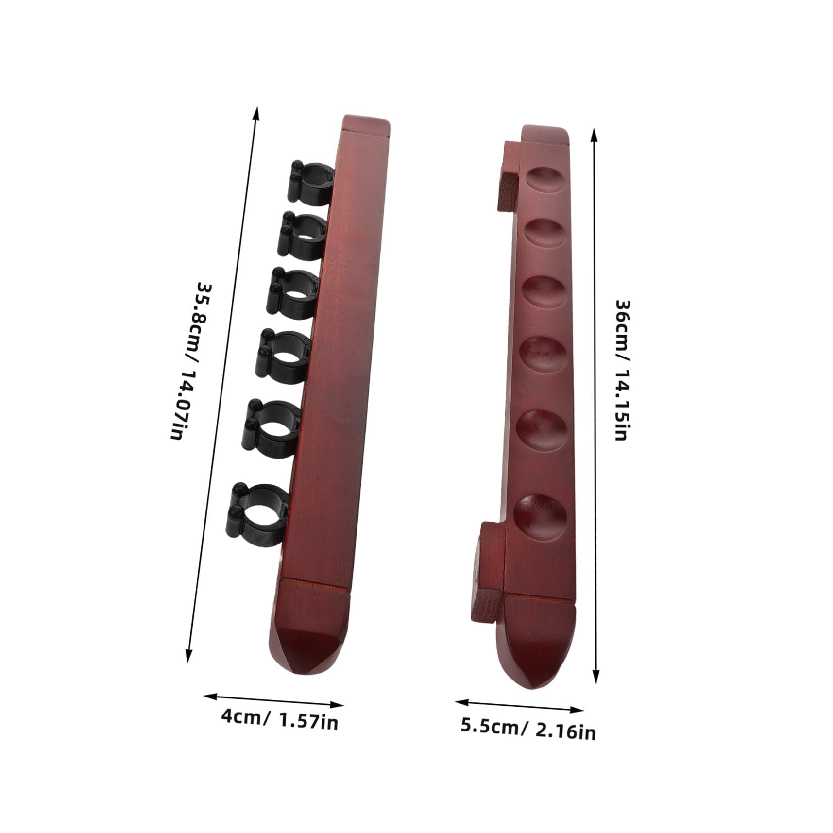 HANABASS Lot De 2 Supports De Queues De Billard en Bois Support De Rangement pour Bâtons De Billard pour Joueurs
