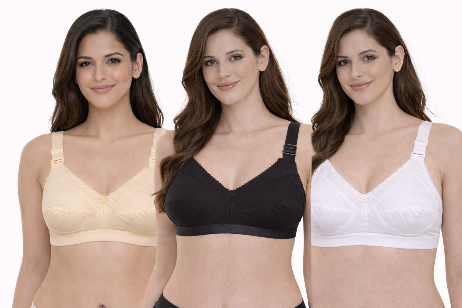 Women Cotton Bra, Soft Breathable Non-Padded Everyday Comfort Bra-picture-26
