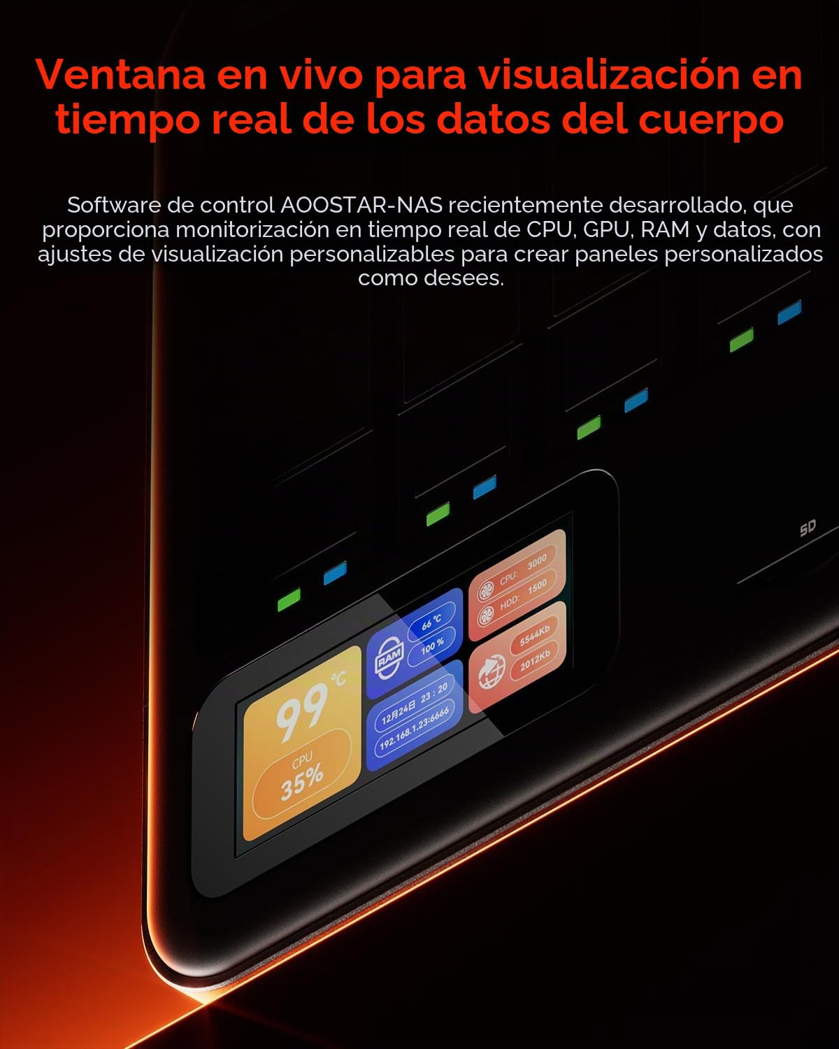 AOOSTAR WTR MAX Mini PC NAS de Escritorio de 11 bahías, Servidor NAS Ryzen 7 PRO 8845HS Sin RAM Sin SSD, 6*2.5"/3.5" SATA HDD, 5*Ranuras M.2 NVMe, 2*10GbE, 2*2.5GbE, Almacenamiento conectado en red