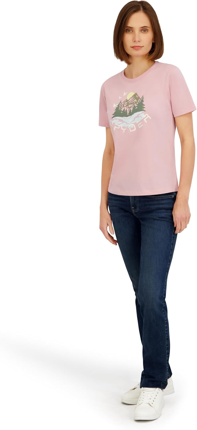 Spyder Womens Mountain Sunset Graphic Short Sleeve Tee T-Shirt - Image 4