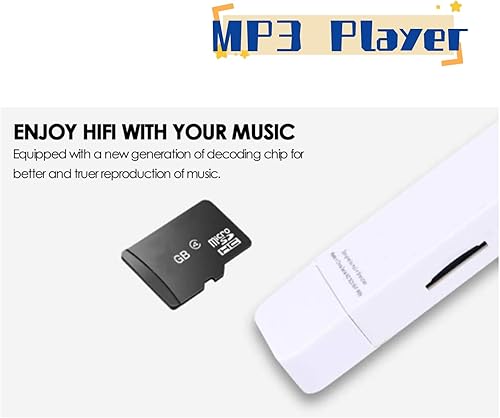 Miniatura 9 de Reproductor de MP3, sonido portátil sin pérdidas, reproductor de música MP3 compatible con hasta 64 GB, mini reproductor de música para estudiantes