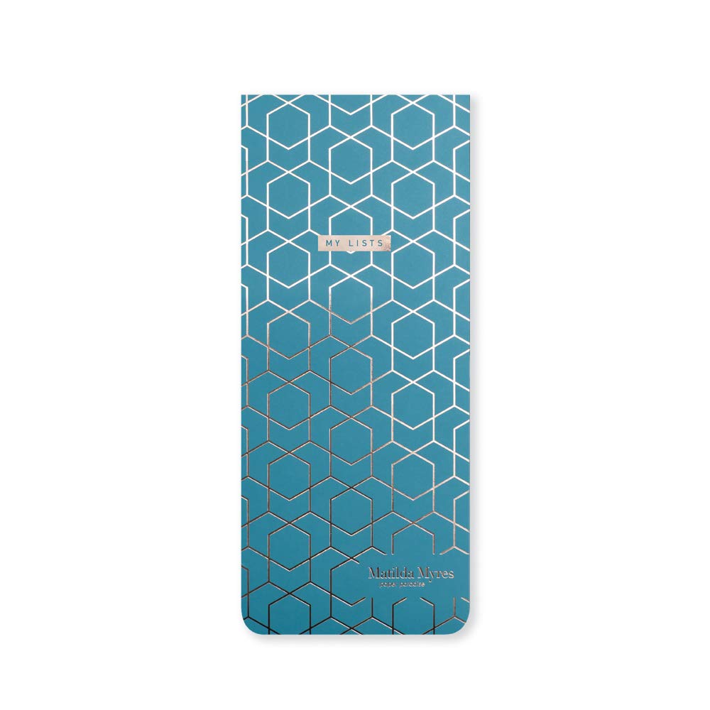 Matilda Myres Slim List Pad - Shopping List - Magnetic - Teal