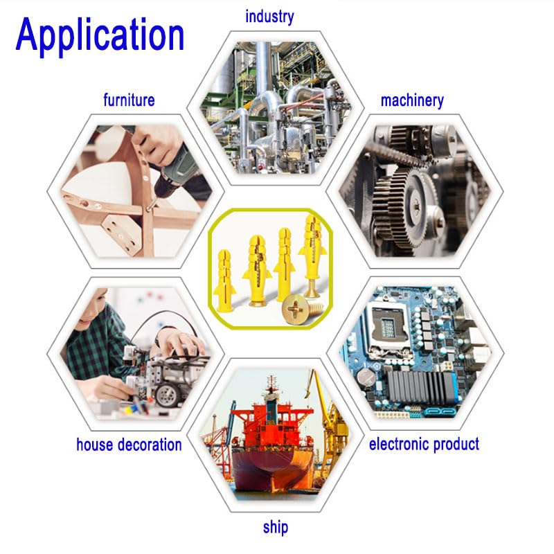 50 Sets Plastic Expansion Anchors with Carbon Steel Self-Tapping Screws - Anti-Rotation Wings for Secure Wall Mounting in Concrete,Brick (M8x40mm)