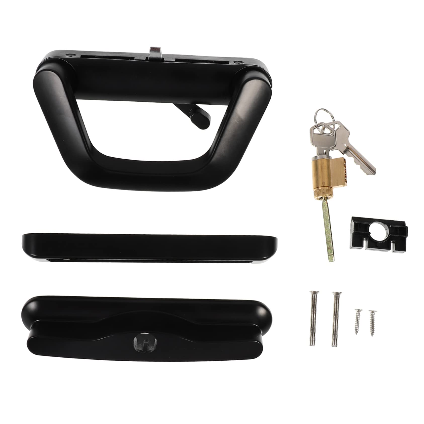 Serrure coulissante unilatérale facile à installer en zinc noir pour balcon