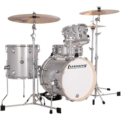 Ludwig Breakbeats By Questlove 4-piece Shell Pack with Snare Drum - Silver Sparkle