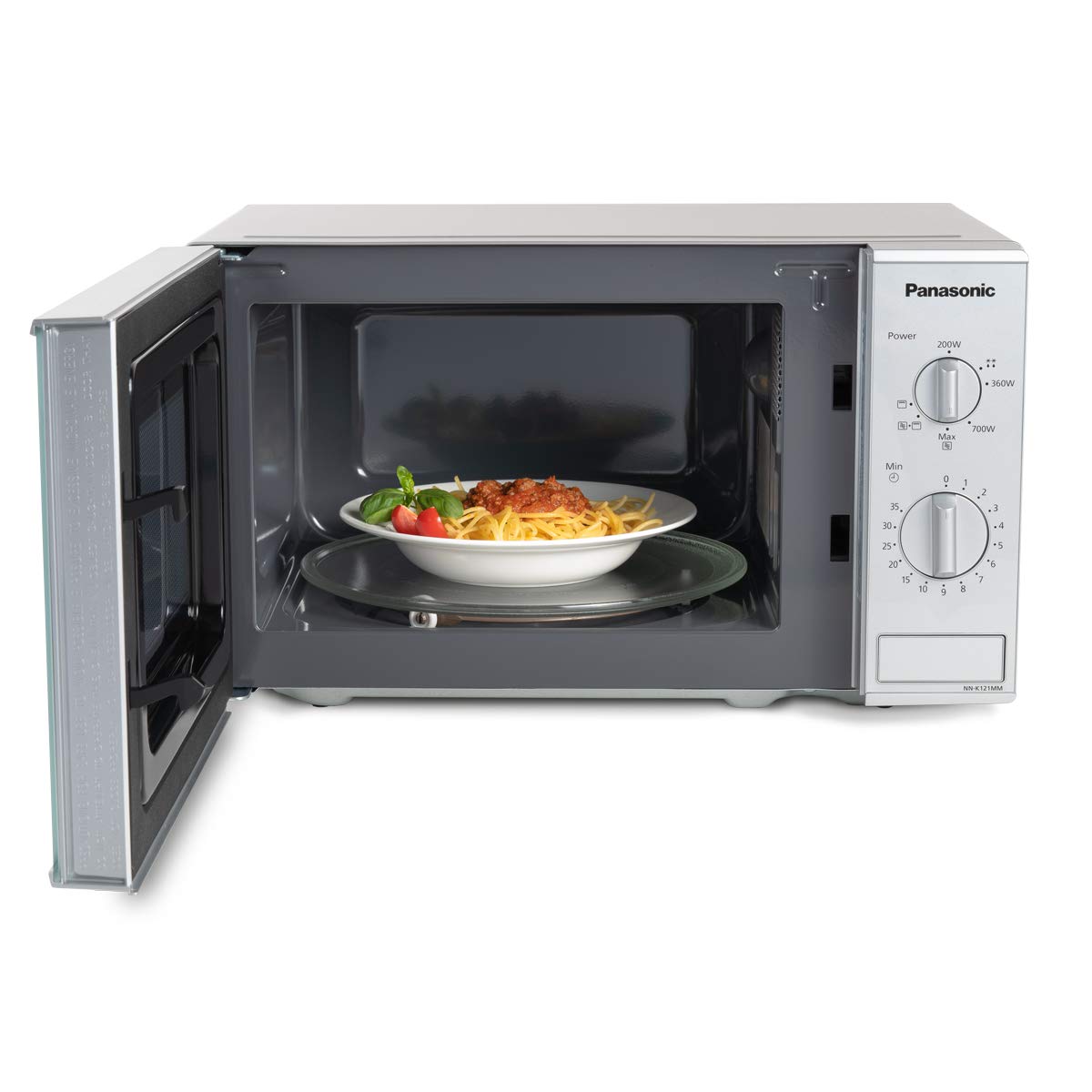 Panasonic NN-K121M kuchenka mikrofalowa kombi z grillem (800 W, 20 litrów) srebrna