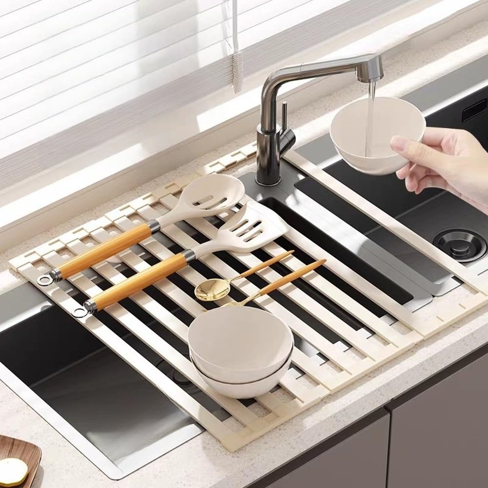 Escurridor de Aluminio y Silicona Antideslizante 50cm(White)
