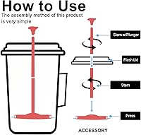 Vista 4 de Paquete de 2 cafeteras de prensa francesa de silicona compatibles con estufas de camping Jetboil Flash, cafetera de prensa francesa para estufas