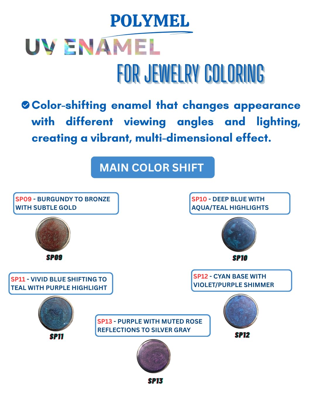 Chameleon Series UV Enamel - Color-Shifting Jewelry Enamel - 20 g - SP09 - Burgundy Red
