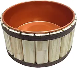 Tina Escalda Pés em Pinus Natural - bacia em pintura premium Cobre