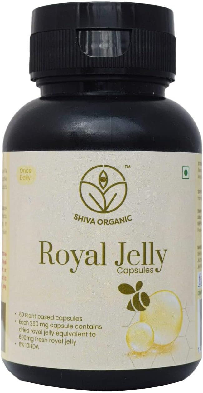 Royal Jelly Capsules - 10 HDA: 6% - Freeze Dried - 60 Capsules (250mg)
